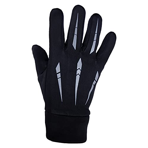 ZaySoo Outdoor Warm Velvet Touch Screen Gloves Skeleton Design (Large, Black) - Image 4