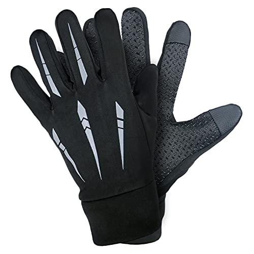 ZaySoo Outdoor Warm Velvet Touch Screen Gloves Skeleton Design (Large, Black) - Image 1