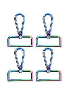 4pcs Car Keychain Carabiner Clip, Keychain Carabiner, Key Rings Hooks Holder, Carabiner Keychain, Metal Structure Large Rotating Eyelet Attractive Decorative Clip for Crafts