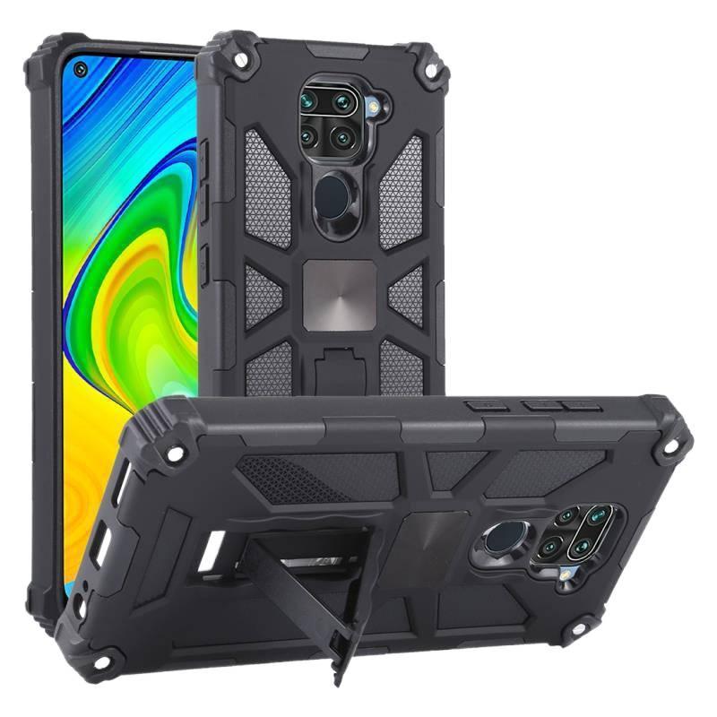 غطاء واقي بMetal لـ Redmi Note 14 Pro مع حامل قابل للطي وحماية من السقوط مع مقاوم للصدمات مع مغناطيس قوي باللون أحمر مغناطيسي بوظيفة حامل للاستخدام الشخصي للعائلة سهل التخزين - Image 2