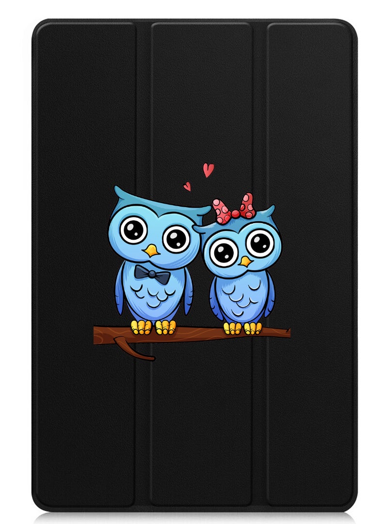 Theodor Protective Flip Case For Huawei MatePad SE 11 (2024) With Trifold Stand Auto Wake Sleep Shockproof Cover love birds - Image 1