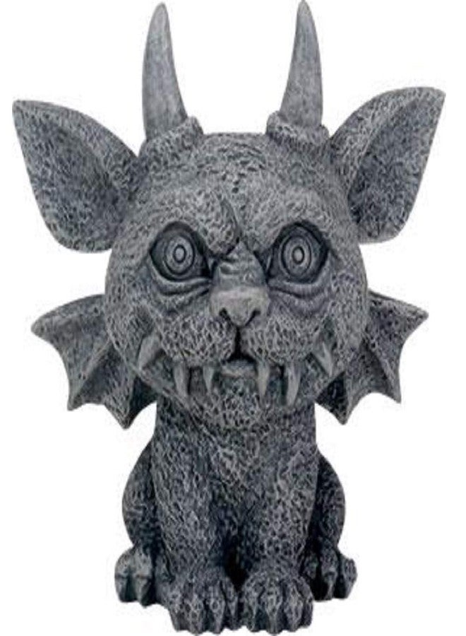 SUMMIT COLLECTION 3.25 Inch Medieval Dark Grey Winged Gothic Gargoyle Guardian Bast Desk and Shelf Decoration - Image 1