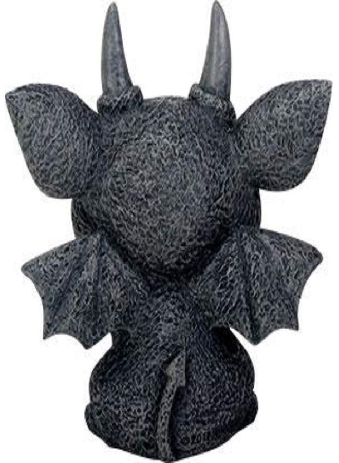 SUMMIT COLLECTION 3.25 Inch Medieval Dark Grey Winged Gothic Gargoyle Guardian Bast Desk and Shelf Decoration - Image 2