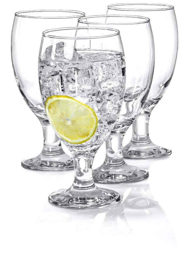 Red Co. Set of 4 Clear 20 Oz Short Stem All Purpose Glass Drinking Goblets - Image 1