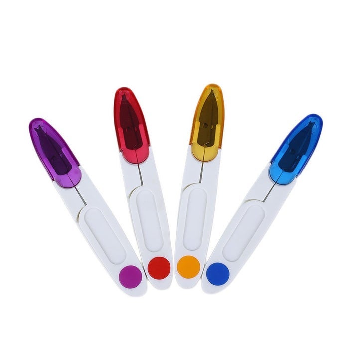 4PCS MULTIPURPOSE UTYPE SCISSOR YARN SCISSOR WITH PROTECTIVE COVER SEWING SCISSORS CLOTHES THREAD EMBROIDERY CROSSSTITCH CRAFT CLIPPER CUTTER FOR DIY CRAFT TAILOR