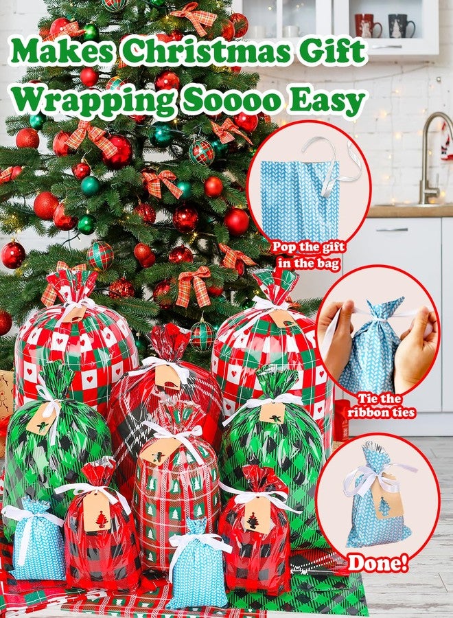 VIMUSFUN Christmas Gift Bags Assorted Sizes, 22pcs Drawstrings Christmas Bags For Gifts - Image 3