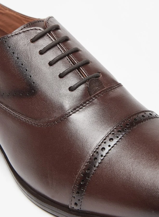 DUCHINI Duchini Men's Solid Derby Lace-Up Shoes