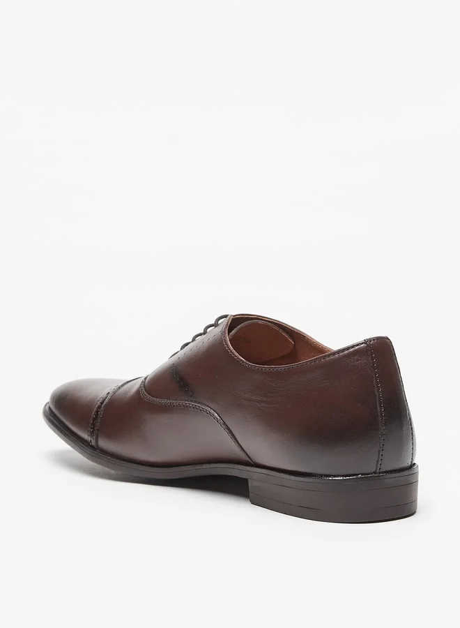 DUCHINI Duchini Men's Solid Derby Lace-Up Shoes