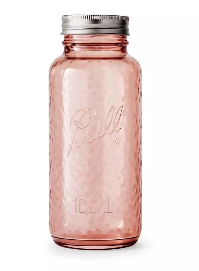 Ball Collectors Edition Vintage Rose Colored Canning Jar, Kitchen Storage Food Jar, Regular Mouth Quart Jar with Lid and Band, 32 Oz - Image 1