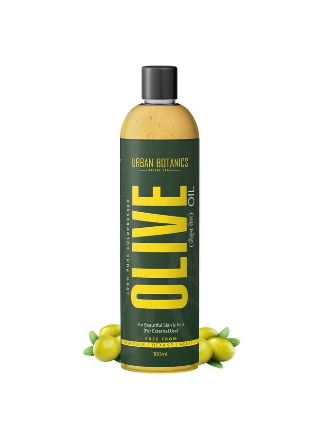 UrbanBotanics ® Pure Cold Pressed Olive Oil For Hair And Skin, 100Ml  - Image 1