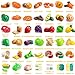 MOEAWS Cutting Play Food Toy For Multiple Kids with 2 Colors Storage BasketsPurpleblue 115 pcs Fake FoodFruitVegetable for Toddler Pretend Kitchen Accessories Boy Girl Classroom LearningBirthday Gift - Image 4