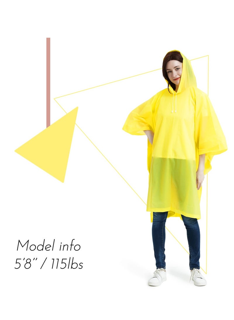 SYOSI Portable EVA Raincoats for Adults, KASTWAVE Reusable Rain Ponchos with Hoods and Sleeves Lightweight Raincoats for Lightweight for Adults, Emergency, Camping, Men, Women  - Image 2