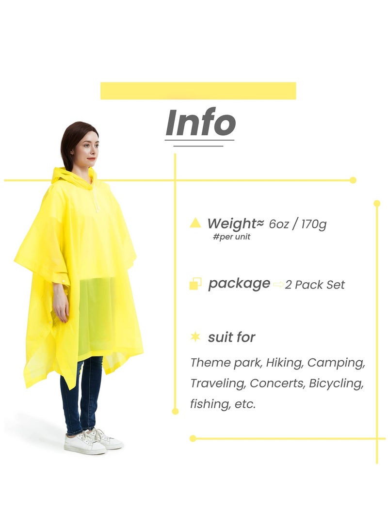 SYOSI Portable EVA Raincoats for Adults, KASTWAVE Reusable Rain Ponchos with Hoods and Sleeves Lightweight Raincoats for Lightweight for Adults, Emergency, Camping, Men, Women  - Image 4