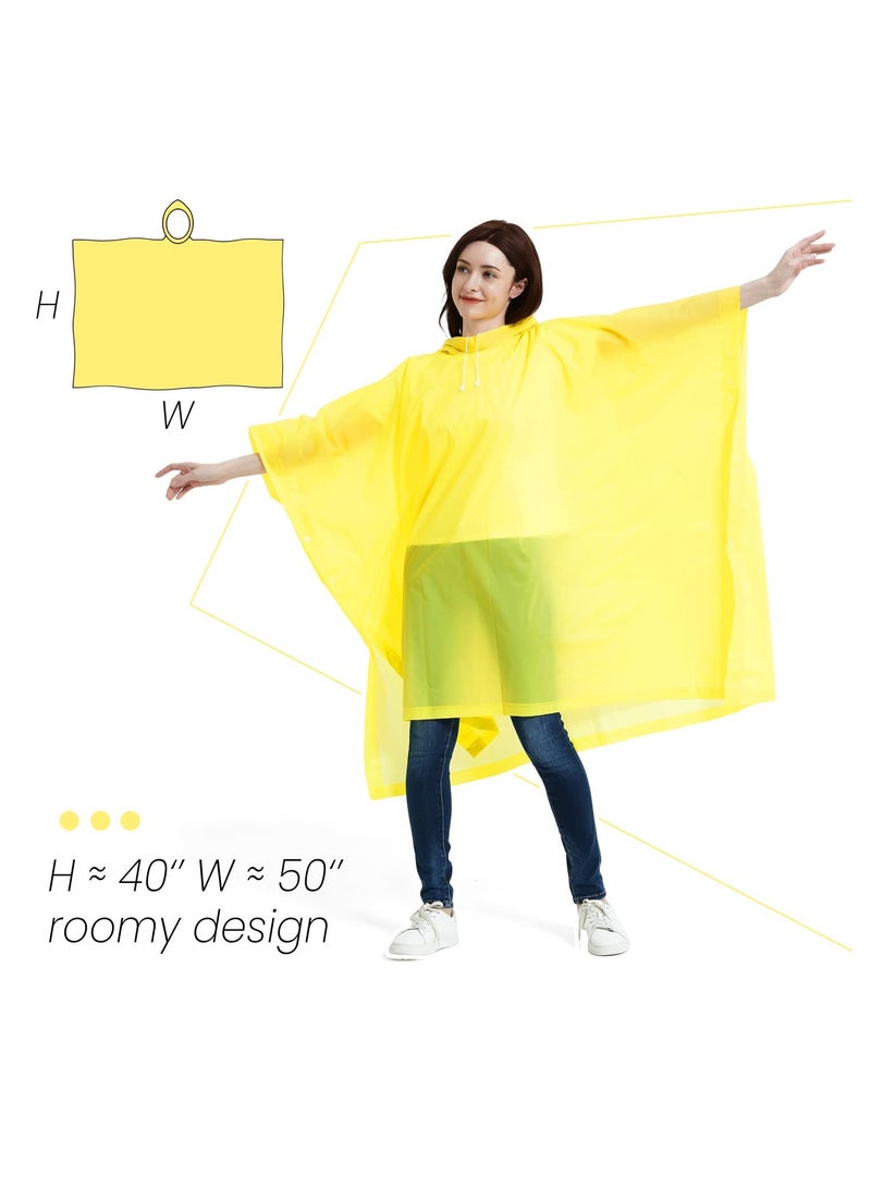 SYOSI Portable EVA Raincoats for Adults, KASTWAVE Reusable Rain Ponchos with Hoods and Sleeves Lightweight Raincoats for Lightweight for Adults, Emergency, Camping, Men, Women  - Image 3
