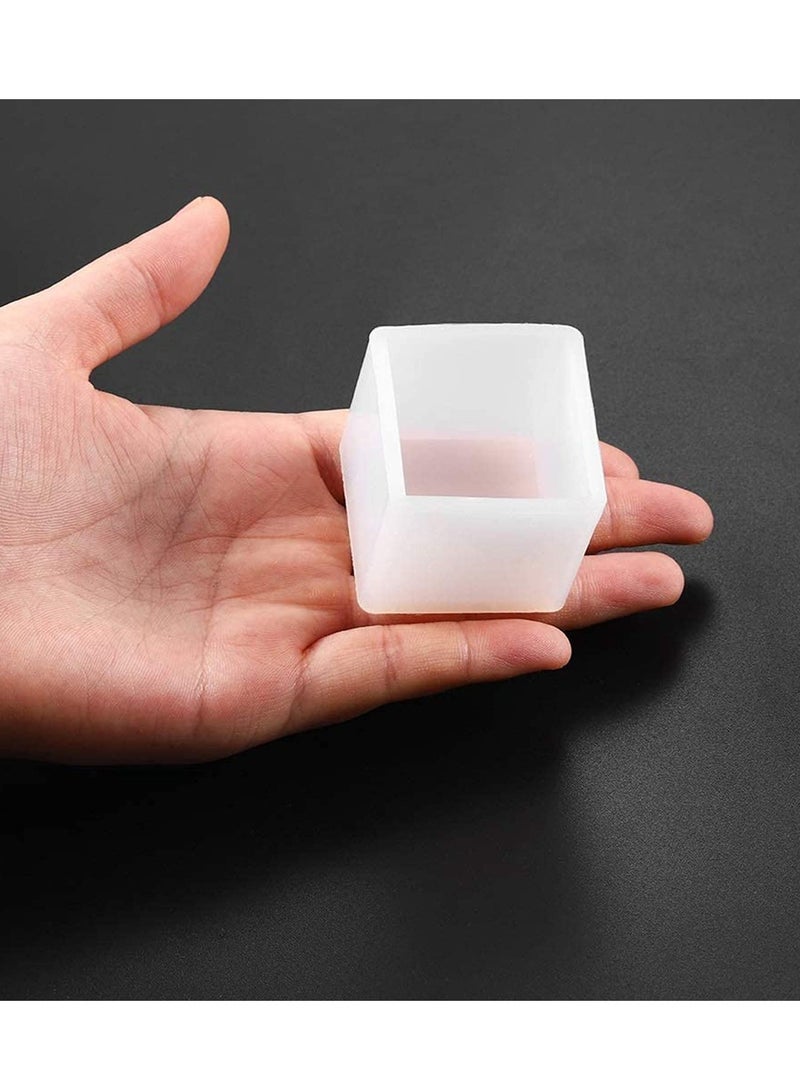 SOLARAE Transparent Silicone Square Mold Epoxy Resin Tools Decorative Crafts, Handmade Accessories FilmWith Cleaning Function, Artwork Multi-Function 1 Piece (Color: 20mm) - Image 1