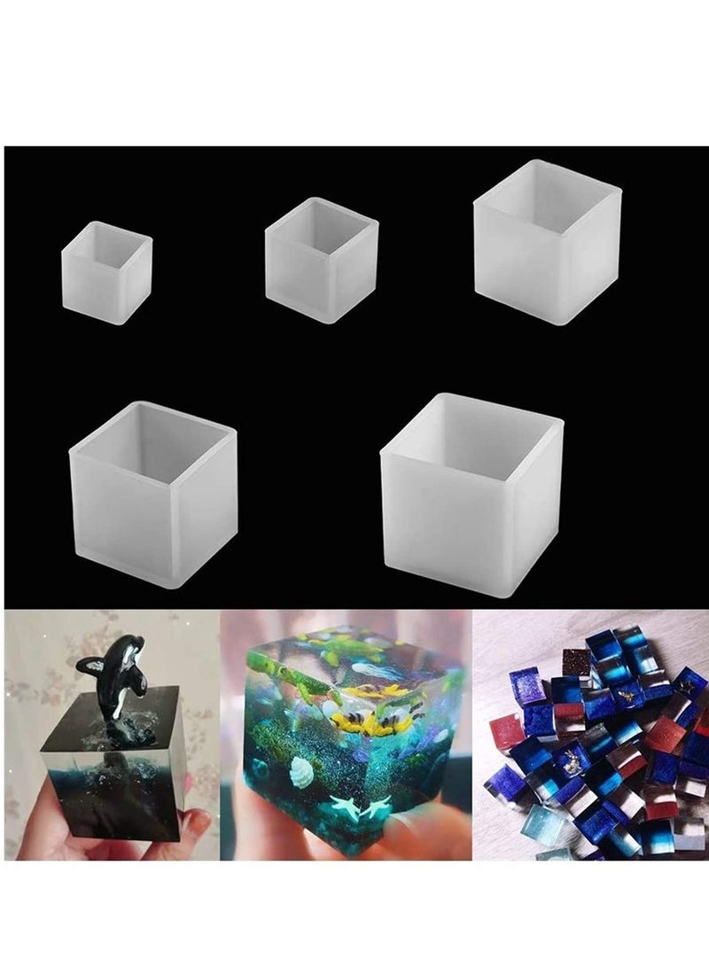 SOLARAE Transparent Silicone Square Mold Epoxy Resin Tools Decorative Crafts, Handmade Accessories FilmWith Cleaning Function, Artwork Multi-Function 1 Piece (Color: 20mm) - Image 4