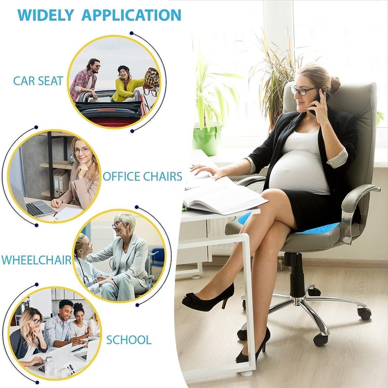 Egg Gel Seat Cushion Ergonomic Breathable Design Pressure Relief Sitter Tailbone Pain Sciatica Pain Back Pain Silicon Seater Cushion Chair Pad with NonSlip Cover 2024 - Image 4