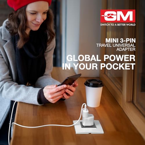GM Modular 3005 Travel Adapter with Universal Multi-Pin Socket, 6A Adapter for Home Office and Travel Use, Shockproof Polycarbonate Body - Image 5