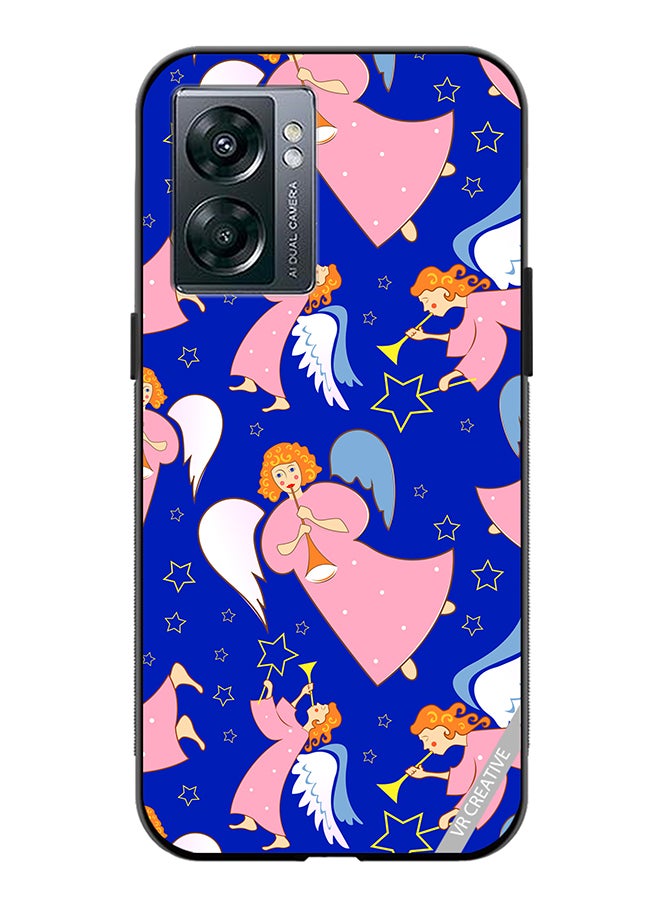 VR CREATIVE Protective Case Cover For Oppo A57 5G Christmas Angels With Flutes Design Multicolour - Image 1