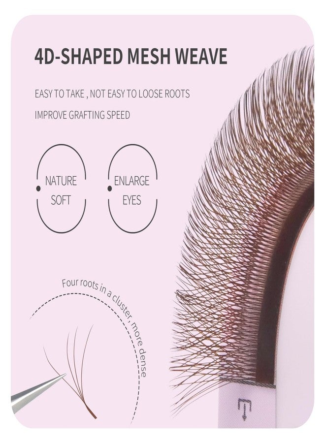 ANNAFRIS 4D Brown Premade Fan W Shape Eyelash Extensions 0.07 C Curl 8-15mm Mix Volume Self Fanning False Lashes Makeup Supplies Professional Use Lash Extension(0.07 C, 8-15mm Mix) - Image 2