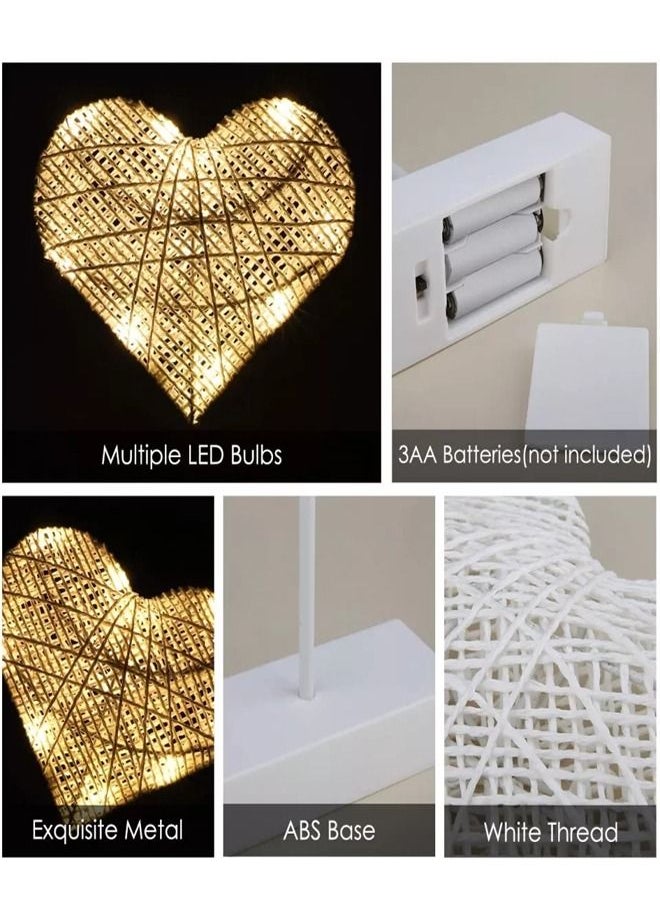 fashionhome - Heart LED Night Lamp Decorating Bedroom Atmosphere Specially for Ramadan - Image 1