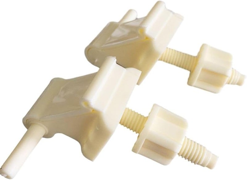 طقم استبدال مفصل مقعد المرحاض باللون الأبيض الحليبي مع جميع أجزاء التثبيت، سهل التركيب - Image 2