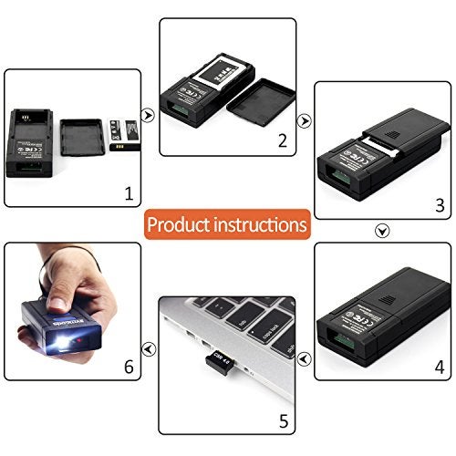 symcode Portable Bluetooth Barcode Scanner,Symcode 1D Mini Wireless Handheld CMOS Barcode Scanner Reader for POS/Android/iOS/iMac/Ipad - Image 4