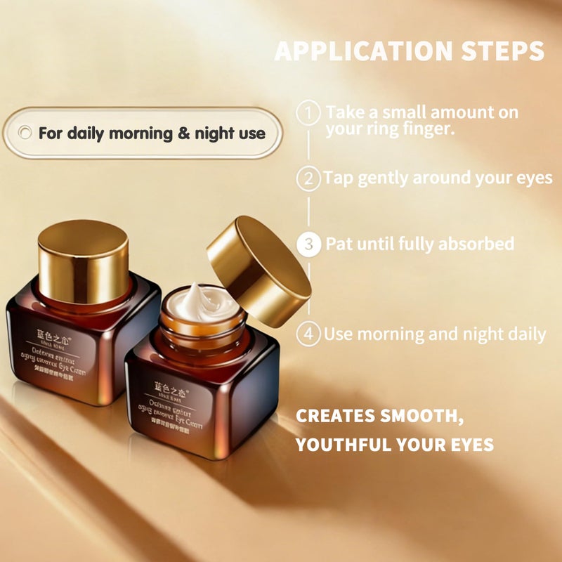BLUE LOVE Anti-Aging Eye Cream â€“ Reduces Dark Circles & Puffiness, Moisturizing Under-Eye Bags & Fast-Absorbing Wrinkle Treatment for Men & Women, 0.7oz - Image 4