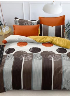 EXPRESS BEDSHEETS 4-Piece Luxurious And Comfortable Home Living Soft Touch Durable Lightweight Cotton Bed Sheet Set with Luxury Feel Beautiful 2PCS Pillow Covers, FITTED SHEET 200 x 200, DUVET COVER  240 x 260 