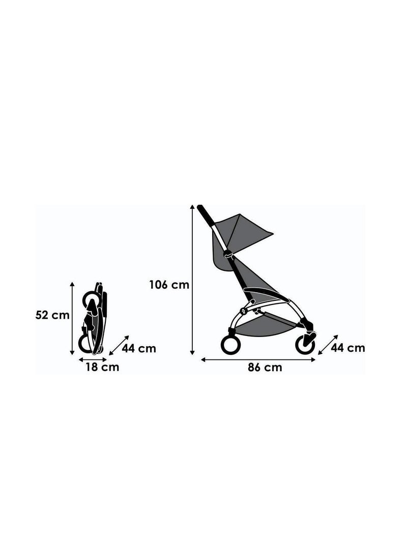 Ntech Travel Lite Shock Proof Stroller 4 Wheels Air Travel Cabin Cover Carry Bag Newborn Baby/Kids Stroller Grey  - Image 3