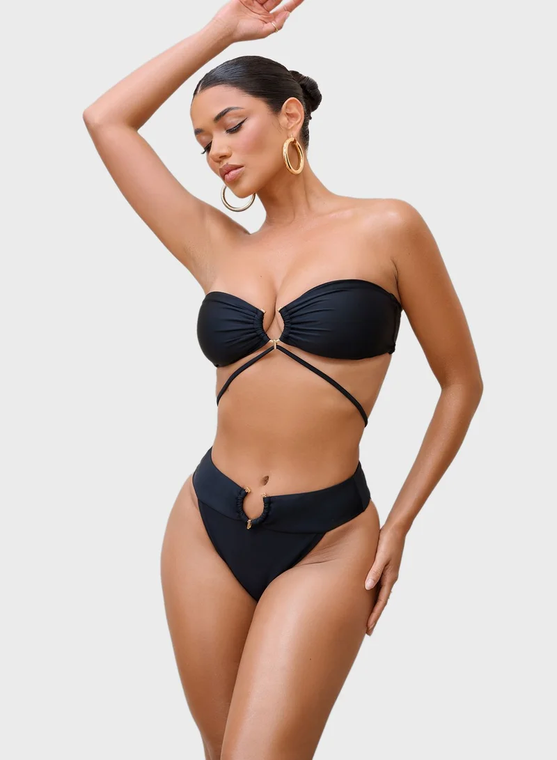 Club L London Embellished Bikini Bottom
