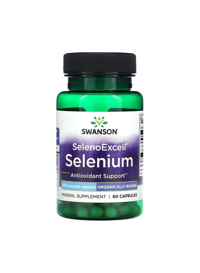 SWANSON SelenoExcell, Selenium, 200 mcg, 60 Capsules