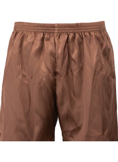 Oppland Men's Satin Fabric Shorts Solid Color Elastic Waist No Pocket Lightweight Fabric  - Image 2
