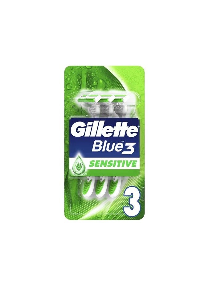 Gillette Blue3 Men's Disposable Razors : 3 Razors - Image 4