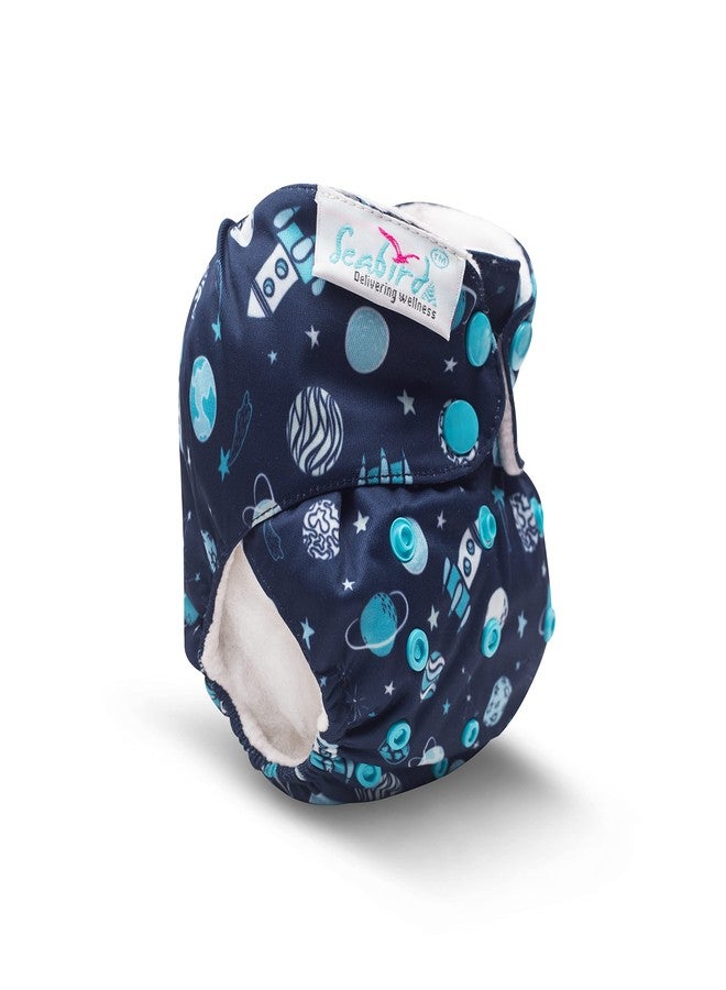 Seabird Premium Freesize Cloth Diaper Washable And Reusable Diaper Comes 100% Organic Cotton With Inserts/Pad For Baby Comfort - Image 2