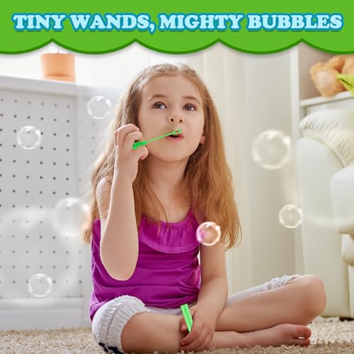 Leetous Mini Small Bubbles Wands Toys Gifts Bulk for Kids 64 Pack-Bubble Party Favors Supplies for Toddlers, Bulk Christmas Non Candy Treats Goodie Prize for Birthday Wedding Parade Throws Giveaways Handouts - Image 3