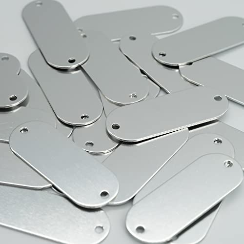 StayMax Aluminum Engraving Blanks Tags Stamping Blanks Tags with 2 Holes 25 Pack (Silver) - Image 5