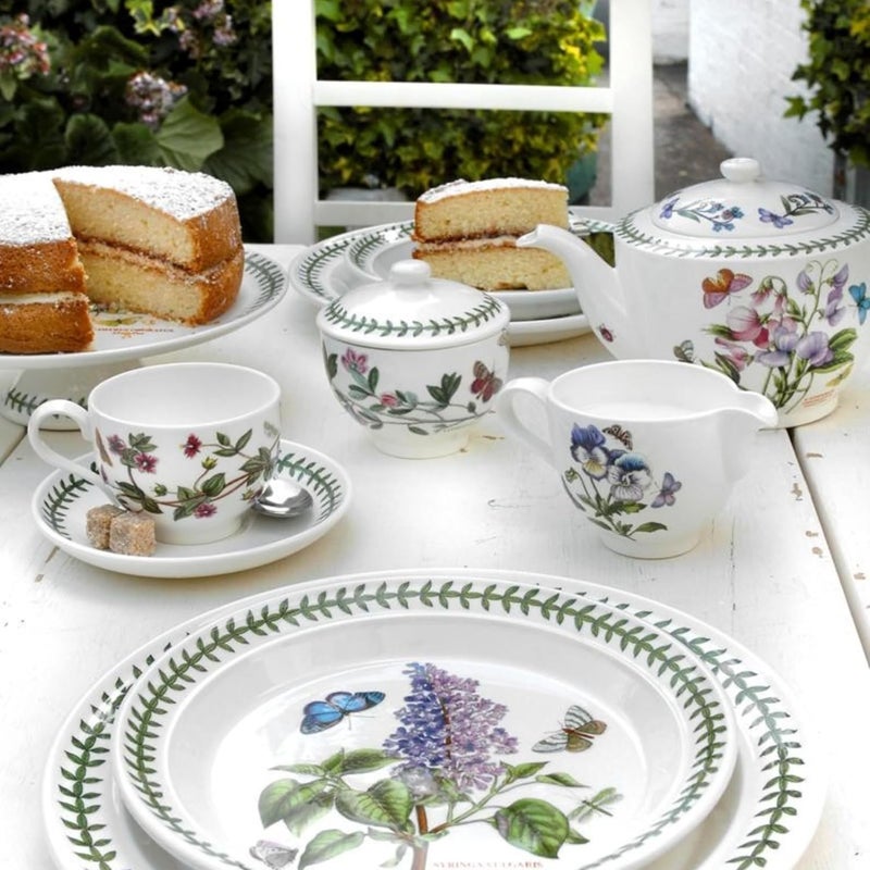 Spode Spode Botanic Garden 85 Salad Plate  Begonia Motif  Fine Earthenware  Chip Resistant Glaze  Microwave Dishwasher and Freezer Safe Made in England  - Image 5