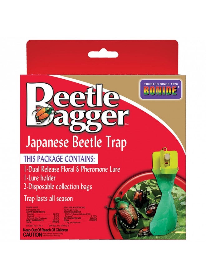 Bonide Bonide Beetle Bagger Japanese Beetle Trap Kit for Indoors and Outdoors, 2 Disposable Collection Bags Included - Image 1