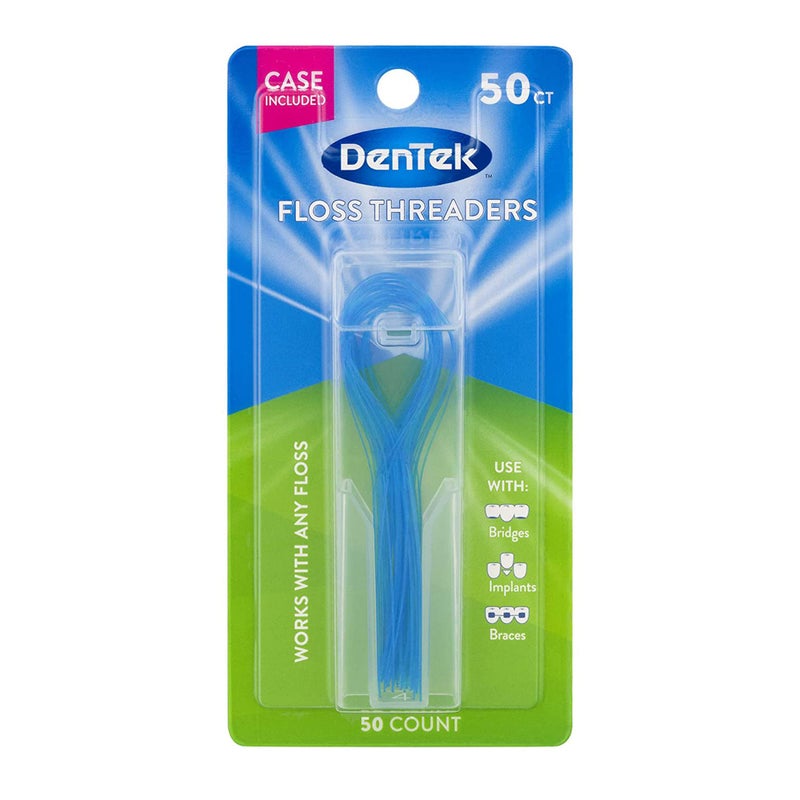 DenTek Floss Threaders  For Braces Bridges and Implants  50 Count Pack of 1
