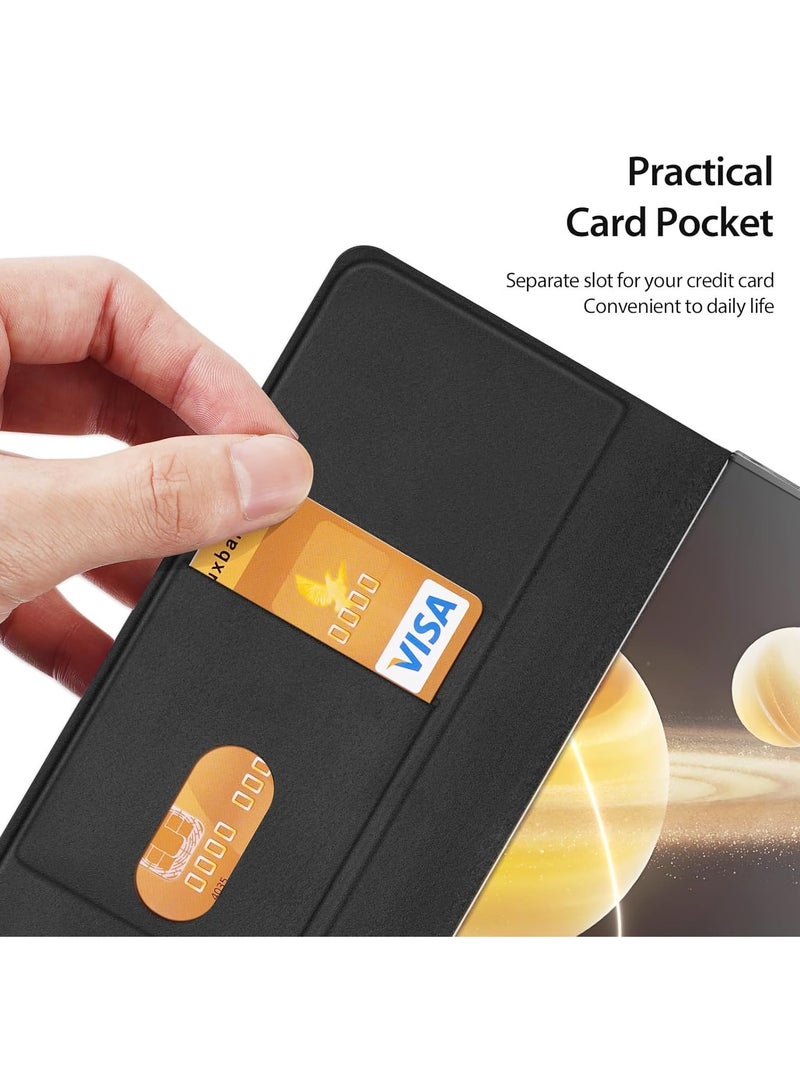 General Case Compatible with Honor Magic V3 5G (2024) Case, Magnetic Closure Business Flip PU Leather Case Kickstand Design Card Pocket Cover Support Wireless Charging  - Image 4
