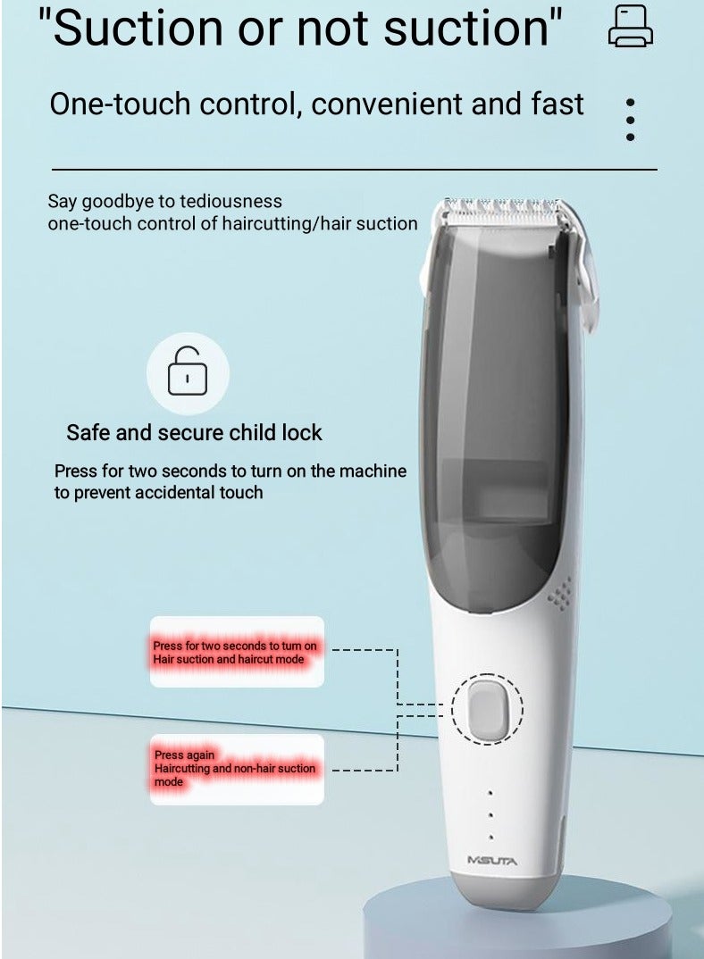  MISUTA Vacuum Baby Hair Clipper Hair Trimmer For Kids Men Electric Haircut Kit IPX7 Waterproof Professional Hair Trimmer - Image 4