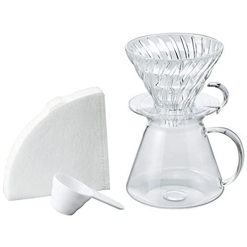 Hario Simply Hario V60 Glass Pour Over Coffee Set Size 02 - Image 1