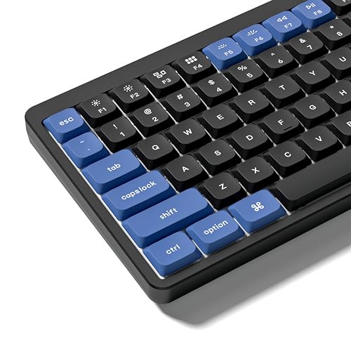 dagaladoo Low Profile PBT keycaps,Doubleshot keycaps for Mechanical Keyboard,138-keys Black/Blue Keyboard Key caps, for Mechanical Keyboard, Compatible with ANSI/ISO,TKL, Full-Sized Layout - Image 1
