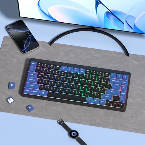dagaladoo Low Profile PBT keycaps,Doubleshot keycaps for Mechanical Keyboard,138-keys Black/Blue Keyboard Key caps, for Mechanical Keyboard, Compatible with ANSI/ISO,TKL, Full-Sized Layout - Image 5