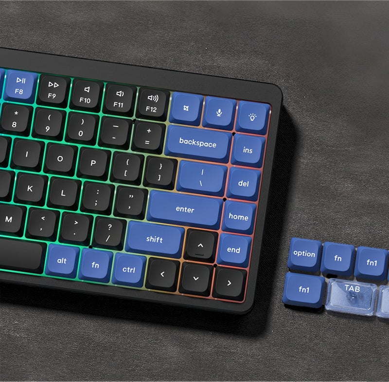 dagaladoo Low Profile PBT keycaps,Doubleshot keycaps for Mechanical Keyboard,138-keys Black/Blue Keyboard Key caps, for Mechanical Keyboard, Compatible with ANSI/ISO,TKL, Full-Sized Layout - Image 4