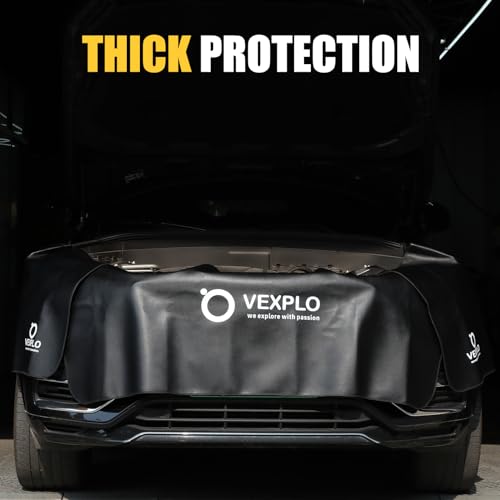 Vexplo Thick Magnetic Fender Covers for Mechanics - 3 PCS Dual-Layer Car Fender Cover with 25 Stronger Magnets & 7 Hooks - Large Size, Universal Fit for Sedans, Trucks, RV and SUVs - Image 3