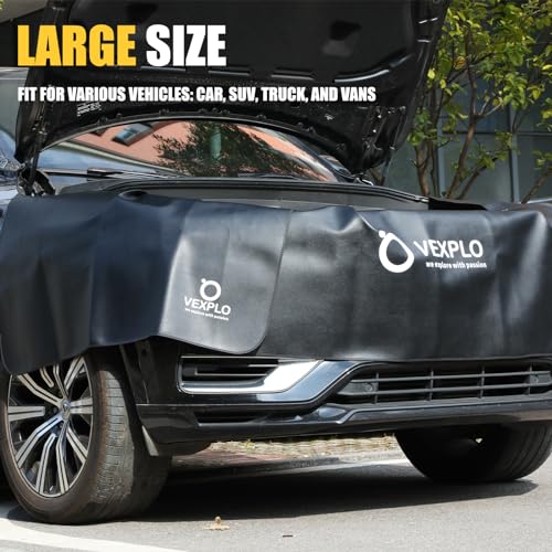Vexplo Thick Magnetic Fender Covers for Mechanics - 3 PCS Dual-Layer Car Fender Cover with 25 Stronger Magnets & 7 Hooks - Large Size, Universal Fit for Sedans, Trucks, RV and SUVs - Image 4