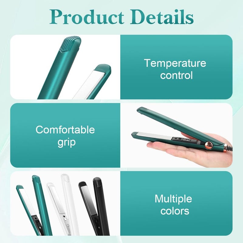 2025 Upgrade Mini Dual Purpose Curling Iron And Hair Straightener 2 In 1 For All Hair Types White - Image 4