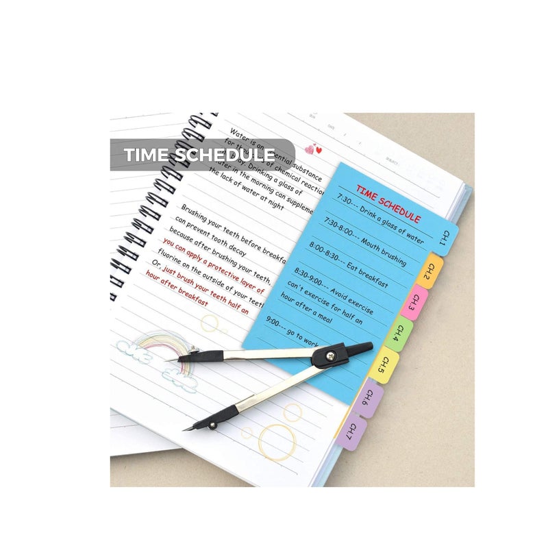 Zikra Sticky Notes Set with Bookmark Index for Planner Bullet Journaling Notebook Textbook Calendar, 60 Ruled (4x6), 40 Dotted (3.8x3), 40 Blank (3.5x2.6), 60 Orange and Pink, 25 per Color - Image 4